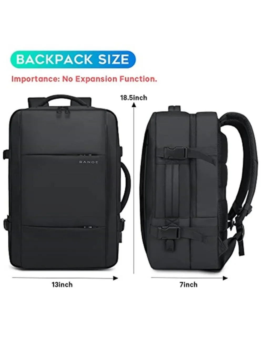 Travel Backpack Carry On 17 Inch Laptop Bag Waterproof USB Charging Anti Theft